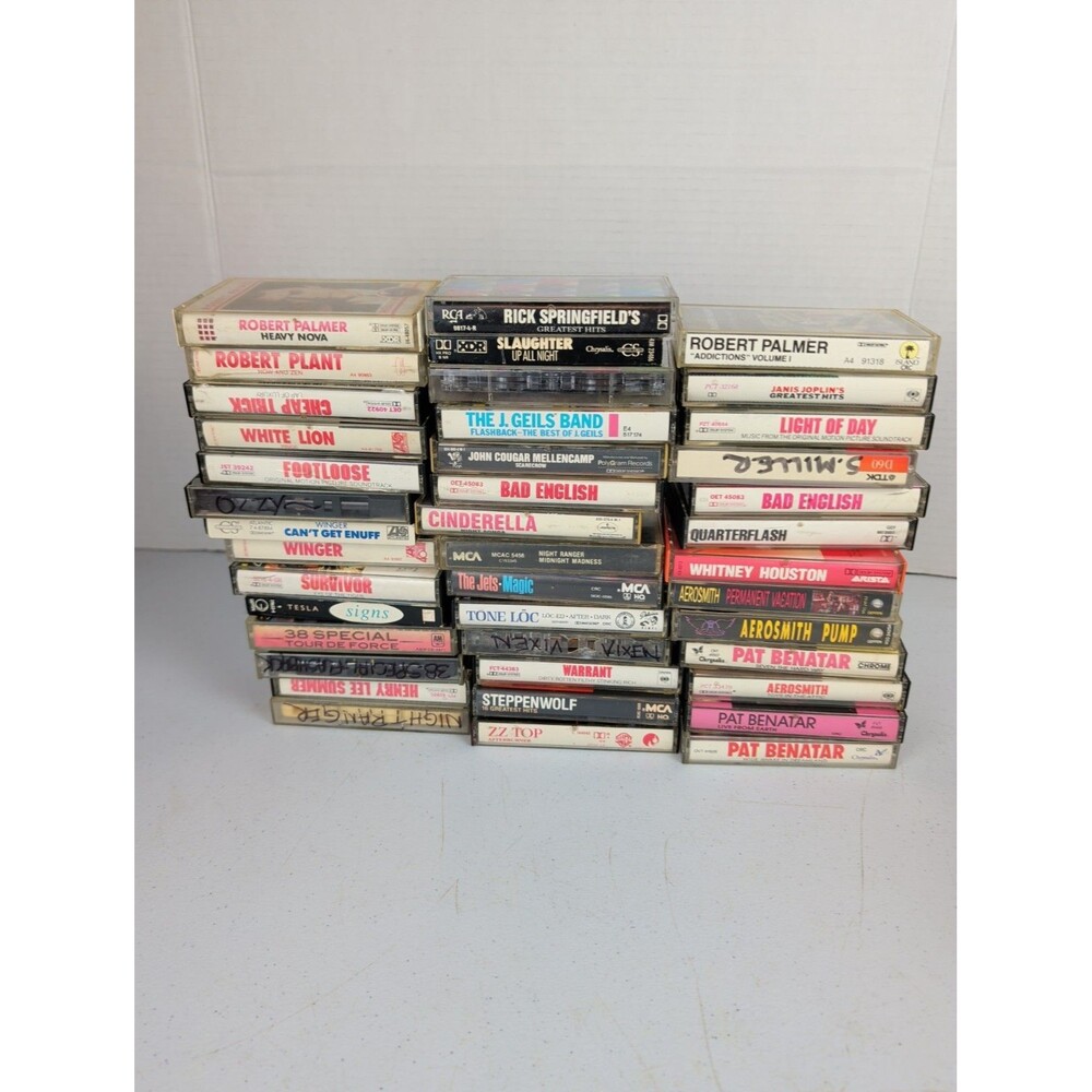 Classic Rock Cassette Tape Lot Of 41 Ozzy ZZ Top Survivor Aerosmith 80s 90s